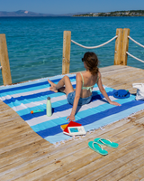 PALERMO XXL Strandtuch mit Geschenkbox, 2x2 m - Blau