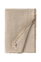 Lorena Canals Handgewebte Baumwolldecke – Natural / Beige, 130 × 180 cm