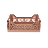 Foldable storage box Warm Taupe Midi