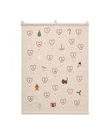 Dear April Halo Adventskalender Wandbehang – Bio-Baumwolle, 80 × 110 cm