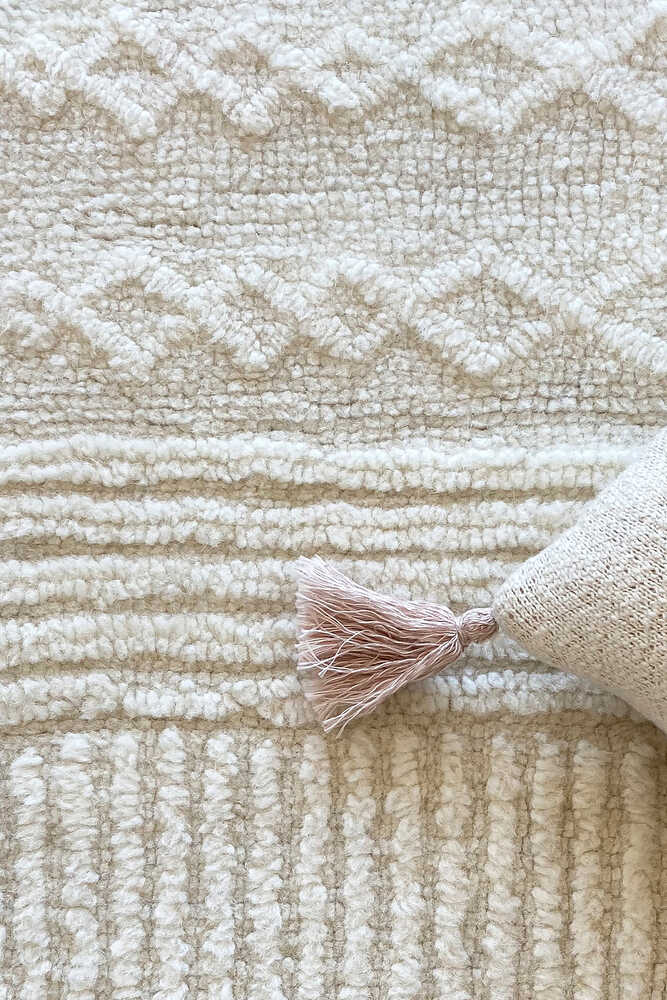 Lorena Canals Woolable Wollteppich Knitwork – White, 120 x 170 cm