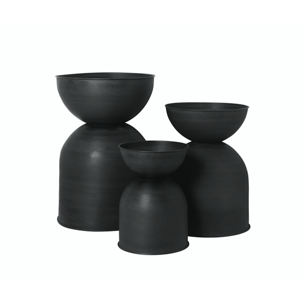Ferm Living Hourglass Pot schwarz