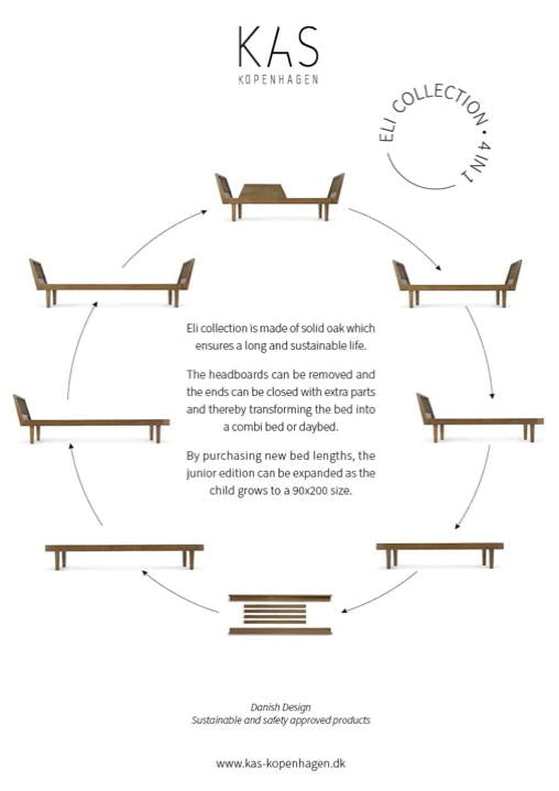 Kas Kopenhagen Eli Combi Bett Smoked Oak