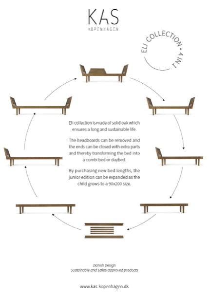 Kas Kopenhagen Eli Juniorbett Smoked Oak
