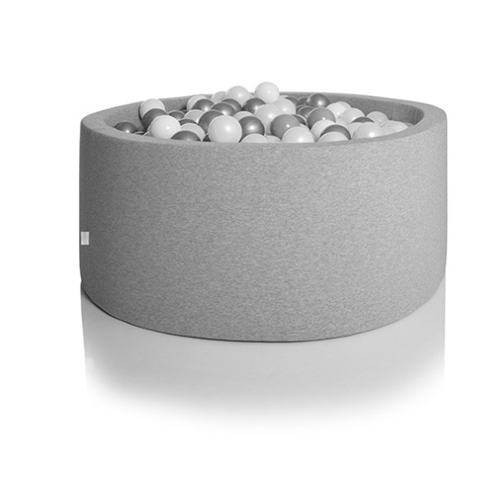 Kidkii Bällebad rund hellgrau Kinderzimmer Kinder Spielsachen Spielen