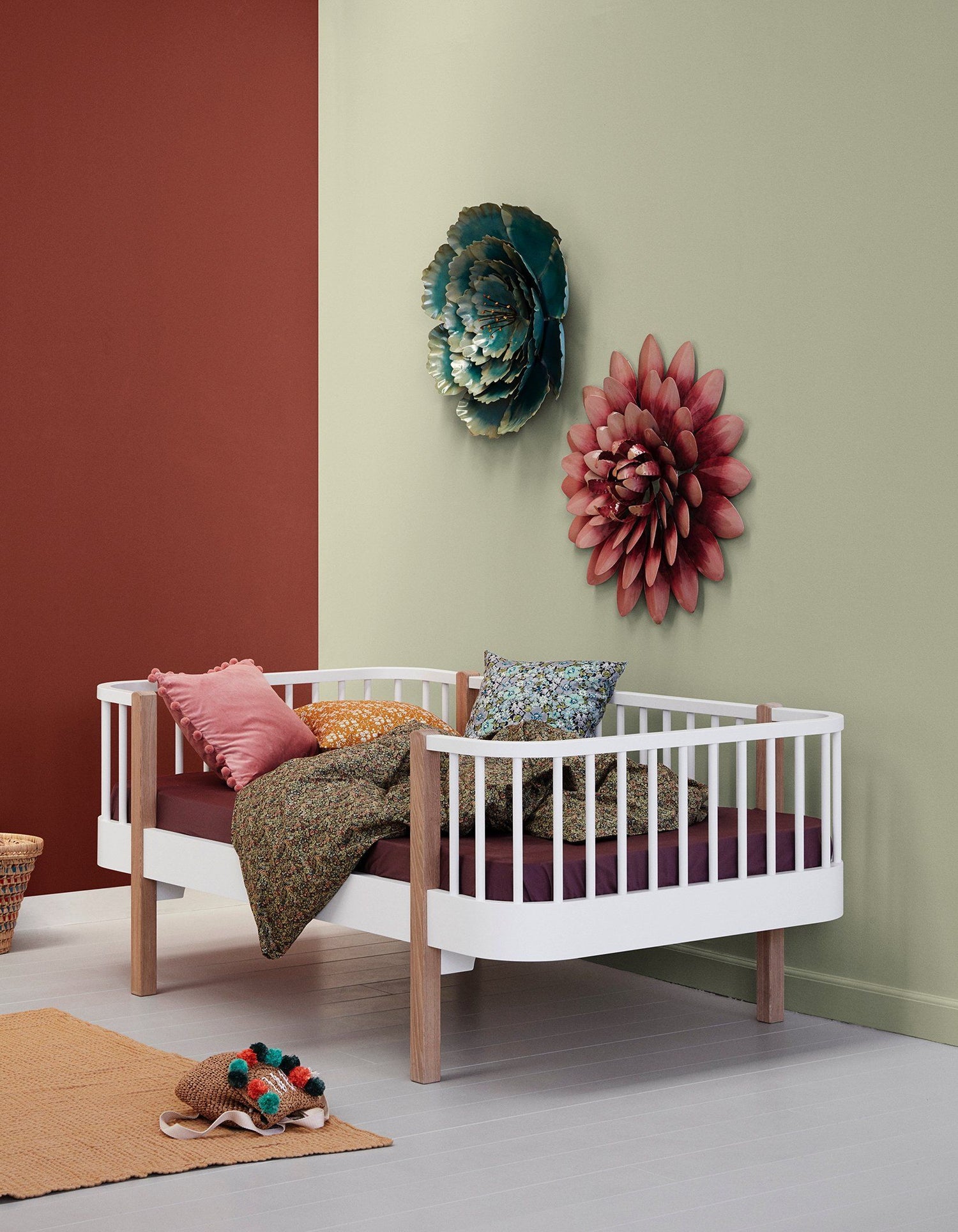 Oliver Furniture Wood Collection Junior Bettsofa Eiche Weiss Daybed Kinderbett Kinderzimmer