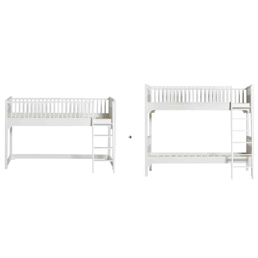 Oliver Furniture Umbauset Seaside Collection vom halbhohen Hochbett zum Etagenbett