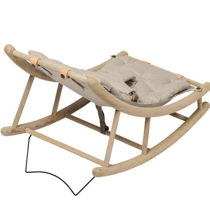 Oliver Furniture Wood Baby und Kleinkindwippe Eiche Karamell Kinderzimmer Babyzimmer Kindermöbel