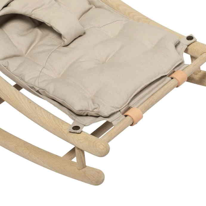 Wood Baby- und Kleinkindwippe Eiche / Grau Kindermöbel Kinderzimmer Kinderwippe