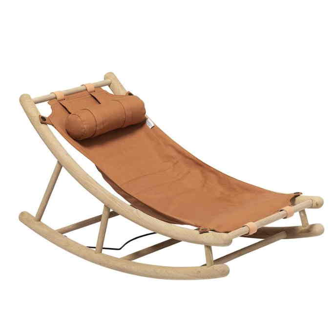Oliver Furniture Wood Baby und Kleinkindwippe Eiche Karamell Kinderzimmer Babyzimmer Kindermöbel