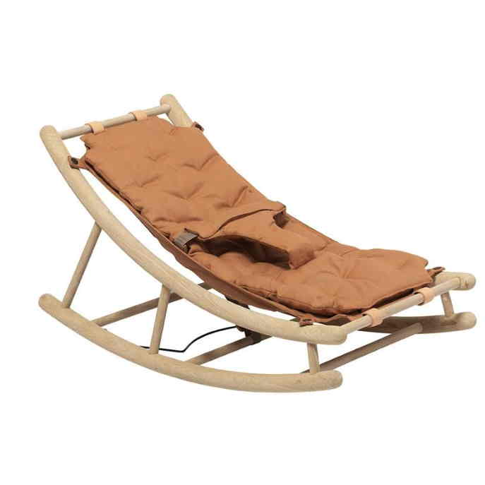 Oliver Furniture Wood Baby und Kleinkindwippe Eiche Karamell Kinderzimmer Babyzimmer Kindermöbel