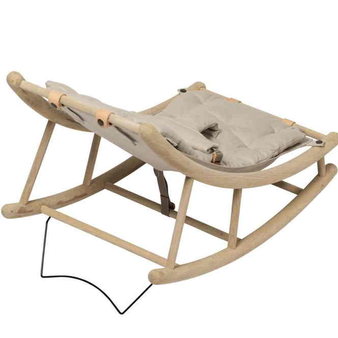 Wood Baby und Kleinkindwippe Eiche Natur Kinderzimmer Kindermöbel Babyausstattung