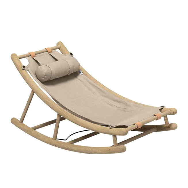Wood Baby und Kleinkindwippe Eiche Natur Kinderzimmer Kindermöbel Babyausstattung