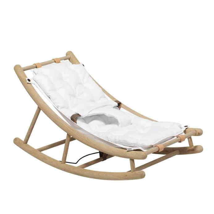 Oliver Furniture Wood Baby- und Kleinkindwippe Eiche Weiss Kinderzimmer Kindermöbel 