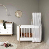 Oliver Furniture Wood Collection Mini+ Basic Betthimmel Weiss für Babybett Kinderbett Kinderzimmer