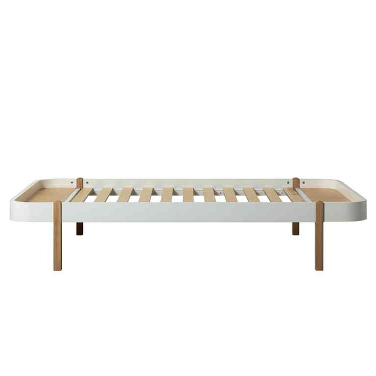 Oliver Furniture Wood Lounger Tagesbett Eiche/Weiss 120 cm Breit Jugendbett Jugendzimmer Tagesbett