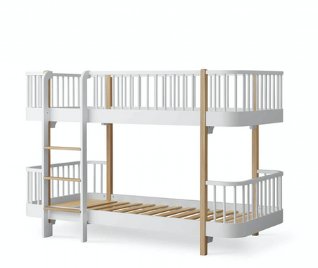 Wood Original halbhohes Etagenbett Weiss/Eiche