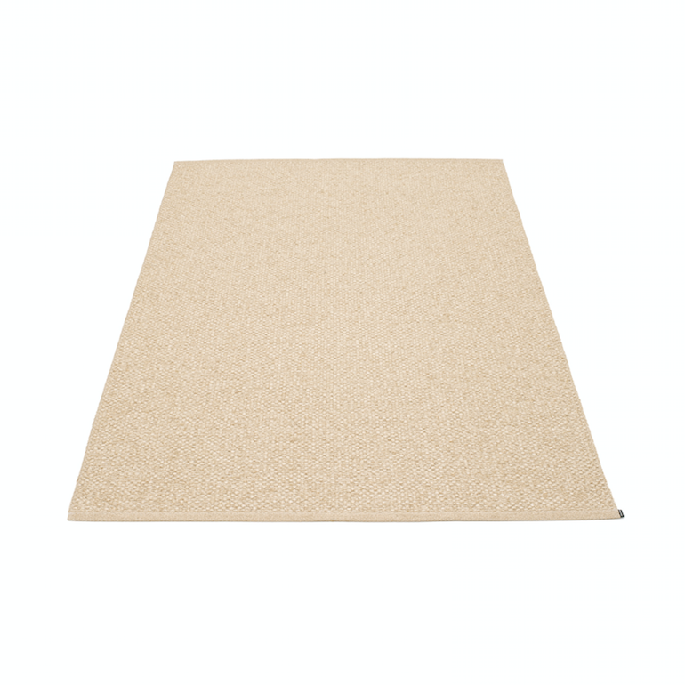 Pappelina Svea Beige Metallic Outdoorteppich Teppich für den Balkon und Garten Schwedenteppich