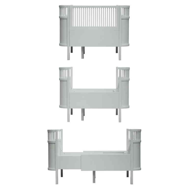 Baby und Juniorbett, nebelgrün