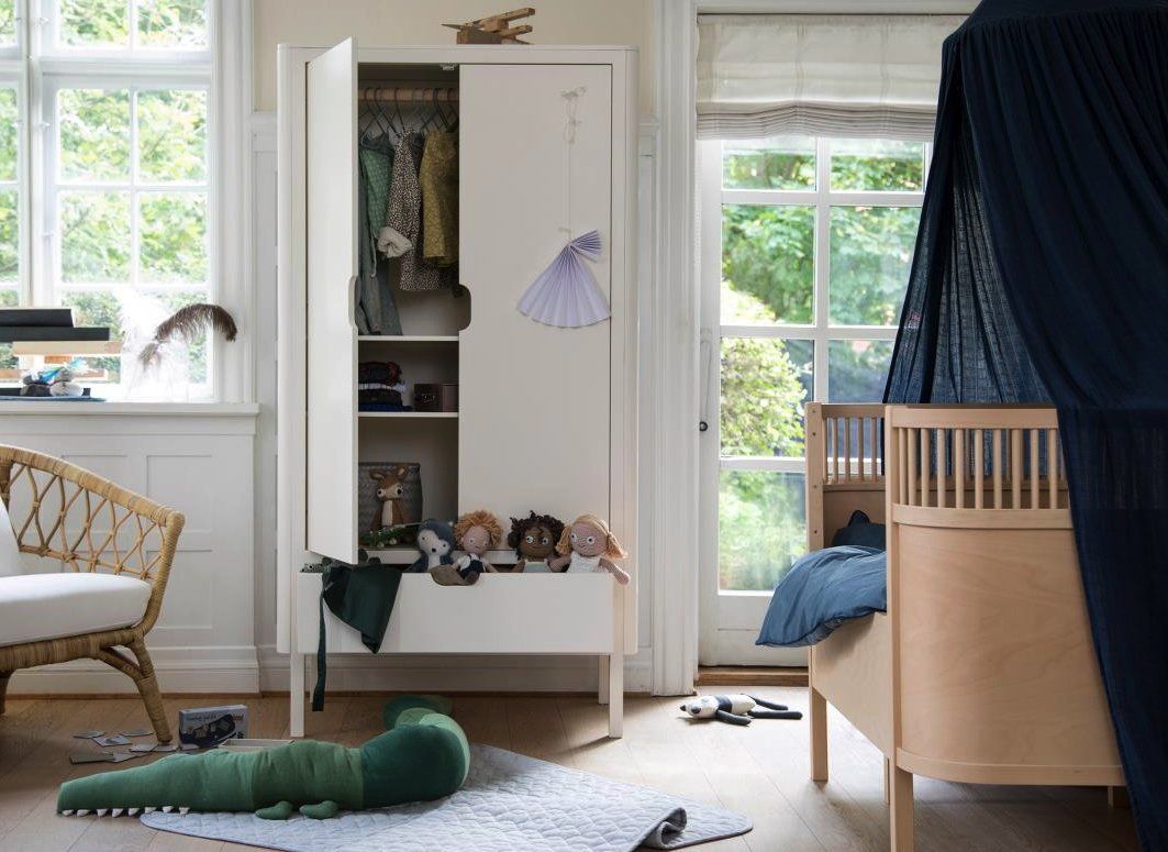 Sebra Kleiderschrank 2türig weiss