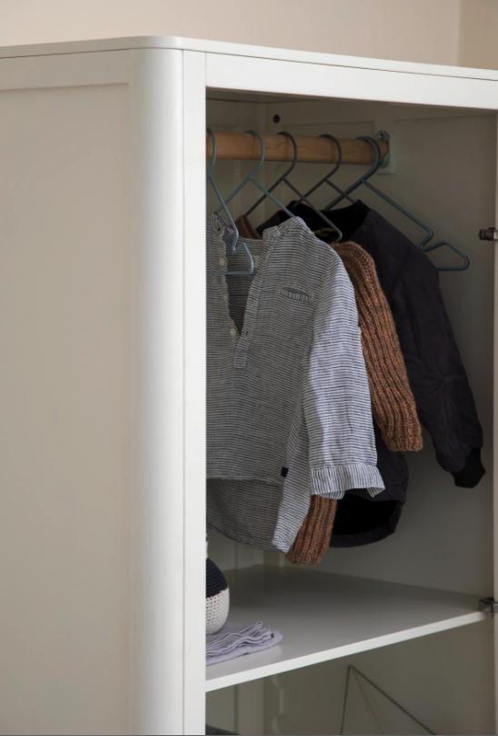 Sebra Kleiderschrank 2türig weiss