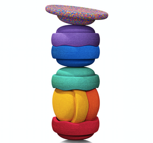 Stapelsteine Rainbow Basic + Balance Board Confetti