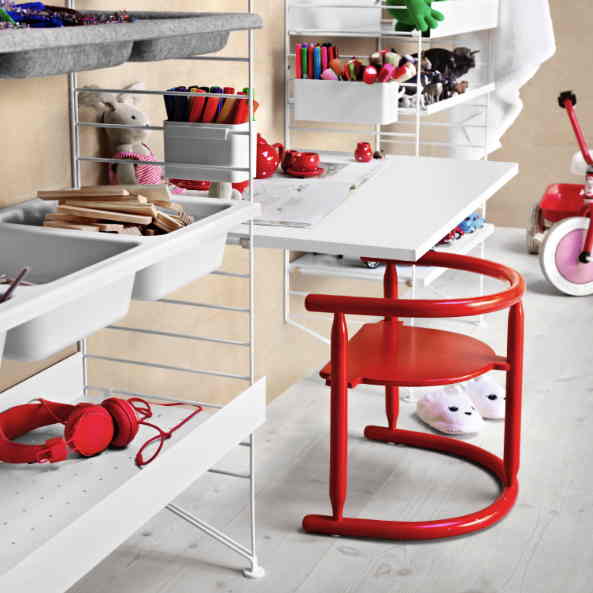 String Furniture Regalsystem weiss Regalböden