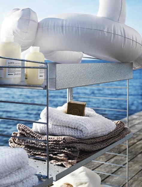 String Furniture Outdoor Aussenbereich Regal Metallboden