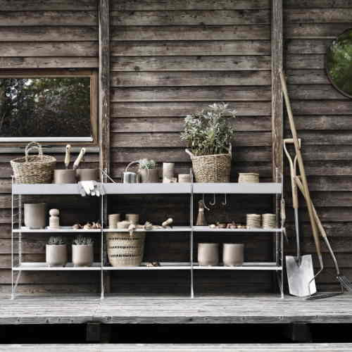 String Furniture Outdoor Aussenbereich Regal Metallboden