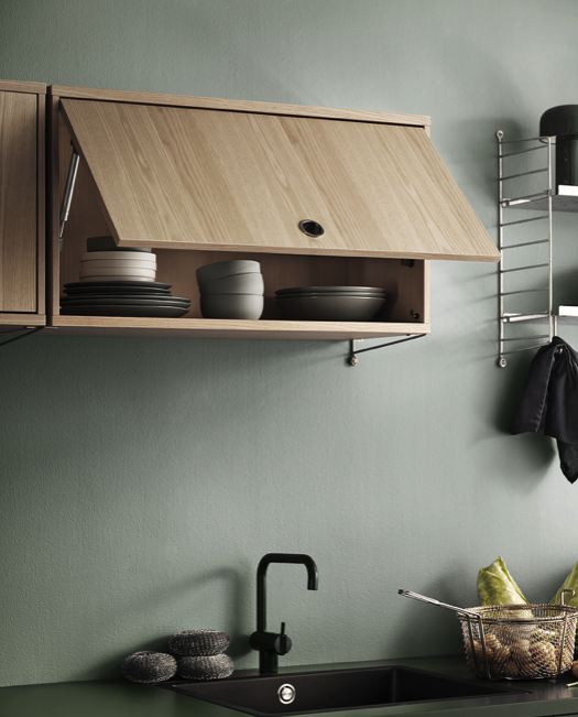 String Furniture Schrankelement Klapptür Weiss