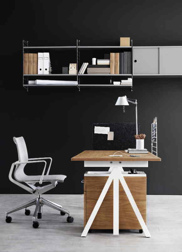 Unterteiler/Arbeitswand für den Arbeitstisch, weiss