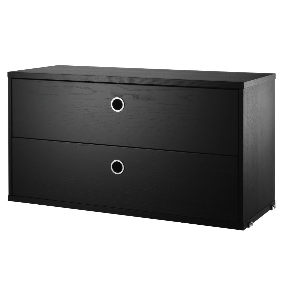 String Haengeschrank Regal Regalsystem Esche schwarz