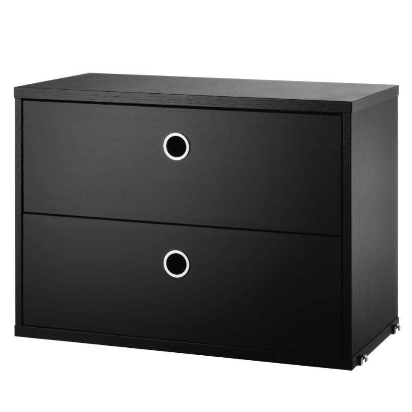 String Regal Haengeschrank Esche schwarz